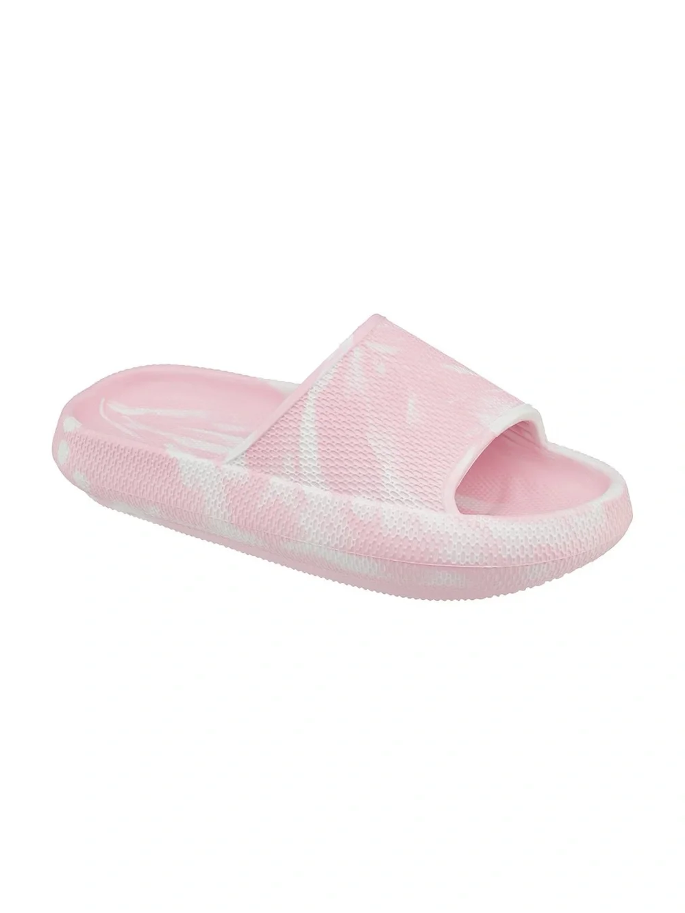 Pink and White Tie-Dye Slide Sandals